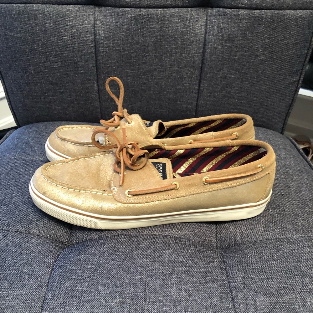Gold shimmer Sperry’s